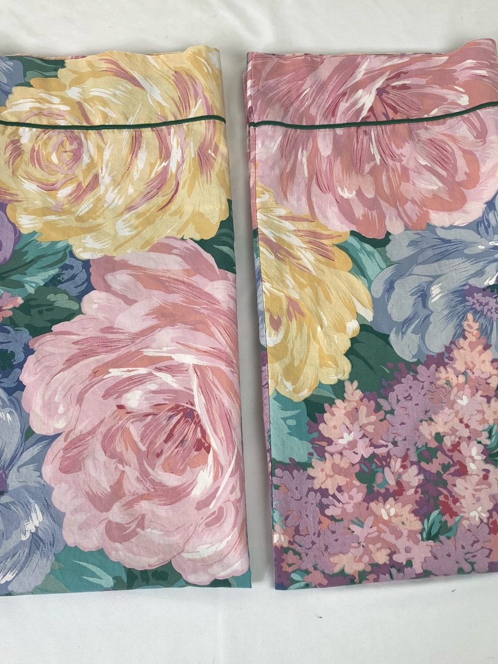 Charisma / Feildcrest Vtg Floral Pillowcases in Pink, Green & Blue